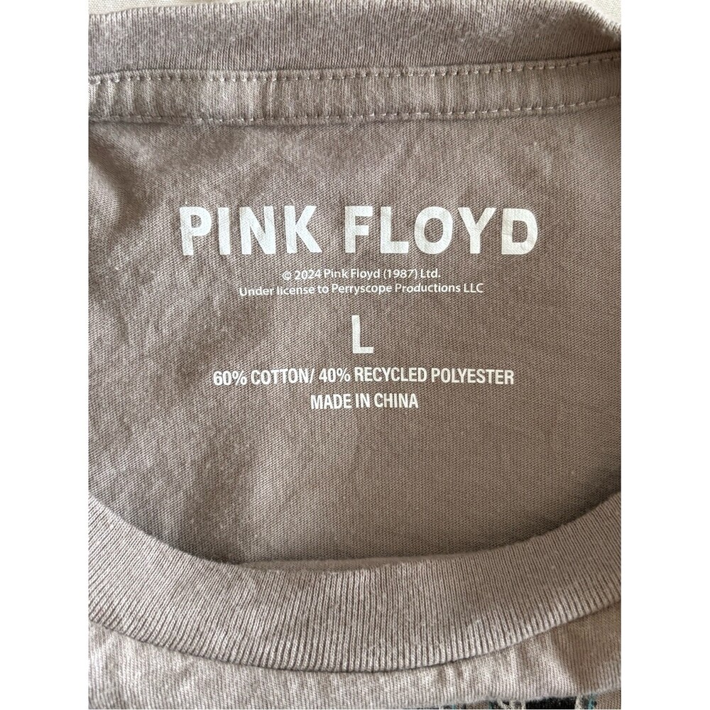 Pink Floyd 1973 Tour Graphic Band Tee Beige Oversized Size Large - Picture 4 of 4